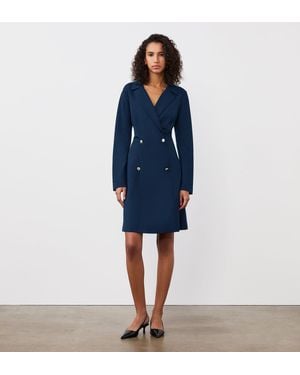 Finery London Rosita Ponte Midi Dress - Blue