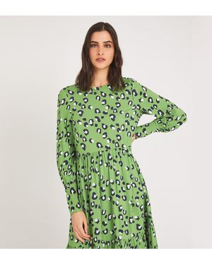 Finery London Printed Linen Playsuit - Green