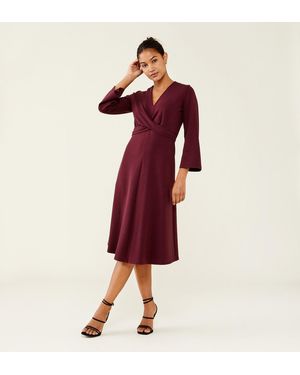 Finery London Iona Ponte Jersey Dress - Red