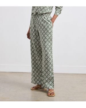 Finery London Eden Linen Blend Trousers - Green