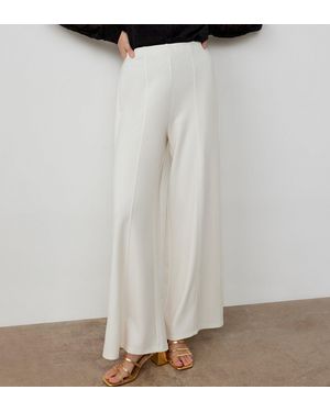 Finery London Matilda Ponte Jersey Trousers - White