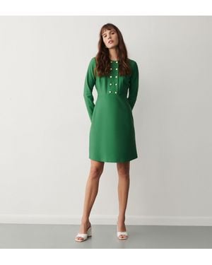 Finery London Clara Ponte Jersey Knee Length Dress - Green