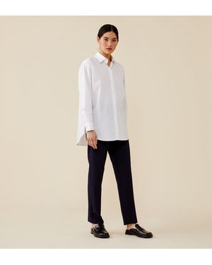 Finery London Jane Stretch Cotton Loose Fit Shirt - Natural