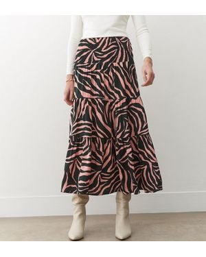 Finery London Daniela Midi Skirt - Multicolour