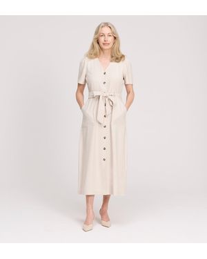 Finery London Priscilla Cupro Midi Dress - Pink