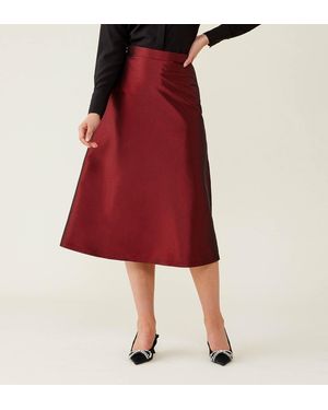Finery London Naia Taffeta Skirt - Red