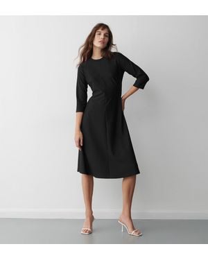 Finery London Hazel Ponte Jersey Midi Dress - Black