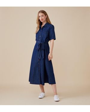 Finery London Francesca Denim Dress - Blue