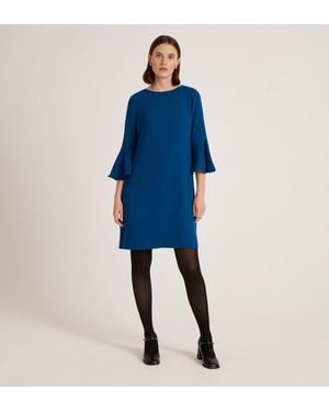 Finery London Izzy Crepe Short Dress - Blue