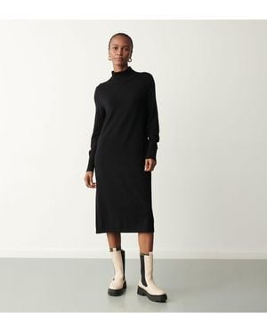 Finery London Savannah Knitted Midi Dress - Black