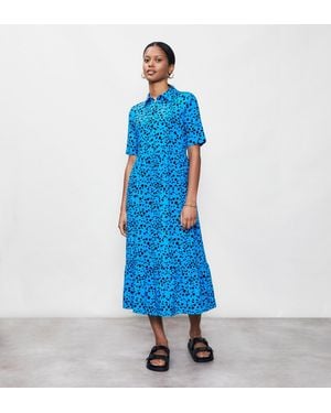 Finery London Belva Midi Shirt Dress - Blue
