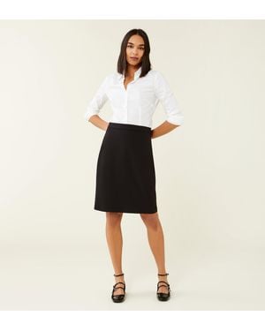 Finery London Emma Tailored Knee Length Skirt - White