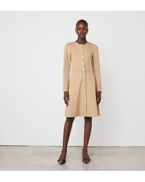 Finery London Blake Ponte Jersey Midi Dress - Natural