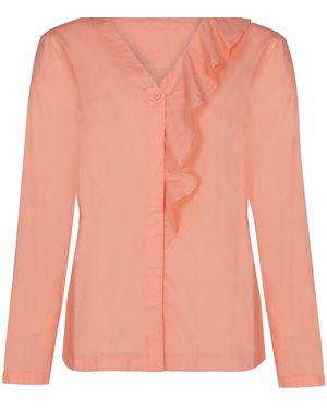 Finery London Sadie Frill Detail Soft Blouse - Pink