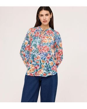 Finery London Lizzie Jersey Blouse - Blue