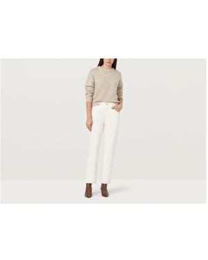 Finery London Aiko Ecru Straight Leg Jeans - White