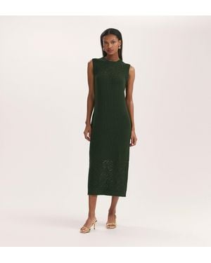 Finery London Ravi Sleeveless Knitted Midi Dress - Green
