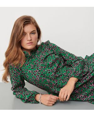 Finery London Angelica Animal Print Midi Dress - Green