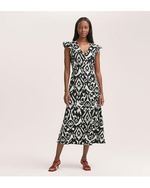 Finery London Liza Crepe Midi Dress - Black