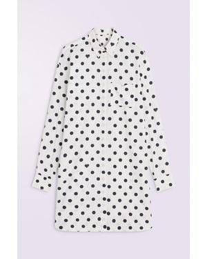 Fiorucci Polka Dot Midi Shirt Dress - Red