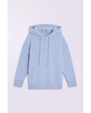 Fiorucci Angels Patch Knit Hoodie Light - Blue