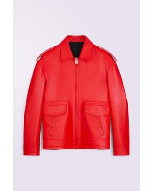 Fiorucci Cupid Leather Jacket - Red