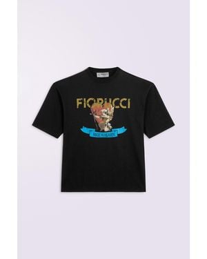 Fiorucci Rock Cupid Logo Relaxed T-Shirt - Black