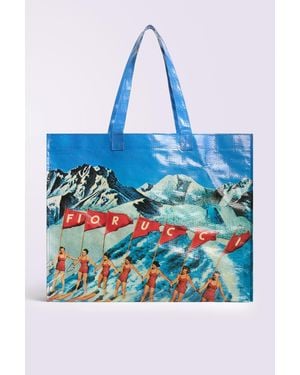 Fiorucci Winter Waterskiing Maxi Tote Bag - Blue