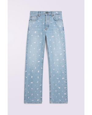 Fiorucci Floral Straight Fit Jeans Light - Blue