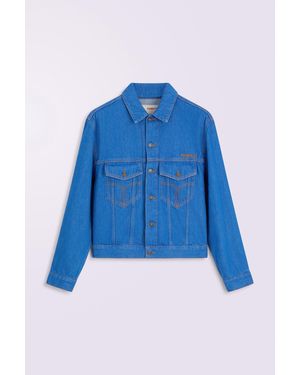 Fiorucci Logo Denim Jacket Ocean - Blue