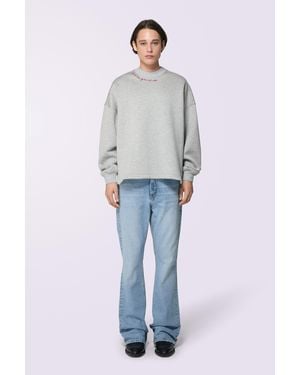 Fiorucci Embroidered Neoprene Sweatshirt - Blue