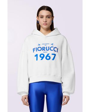 Fiorucci Dreaming 1967 Crop Hoodie - White