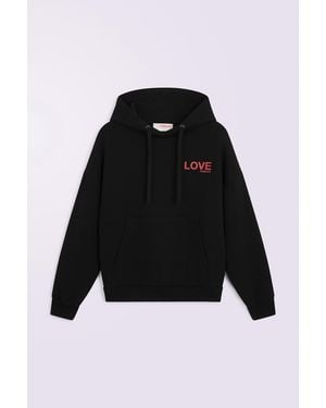 Fiorucci Kissing Angels Love Relaxed Hoodie - Black
