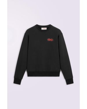Fiorucci Fish Eye Logo Patch Regular Sweatshirt - Black
