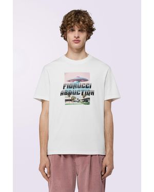 Fiorucci Abduction Regular T-Shirt Cream - White