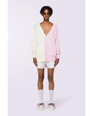 Fiorucci Open Back Knit Cardigan - White