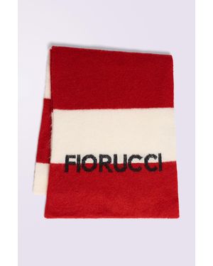 Fiorucci Stripe Logo Scarf - Red
