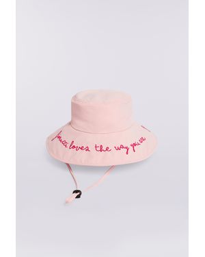Fiorucci Embroidered Bucket Hat - Pink