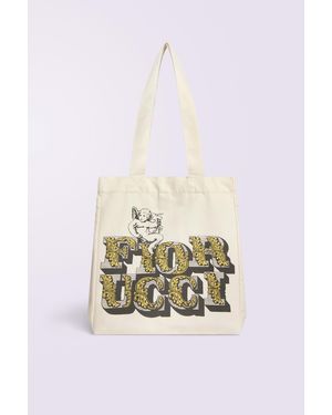 Fiorucci Rococo Logo Tote Bag Off - White
