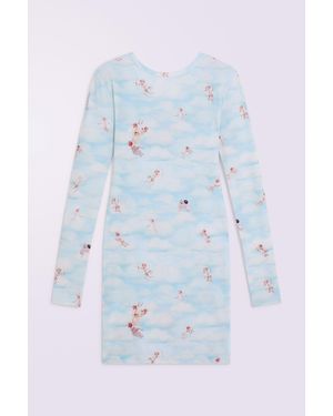 Fiorucci Beatitudo Print Mini Dress - Blue