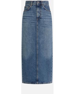 Fiorucci Denim Midi Skirt Mid - Blue