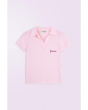 Fiorucci Embroidered Knit Polo Shirt - White