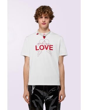 Fiorucci Kissing Angels Love Print Regular T-Shirt - White