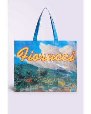 Fiorucci Portofino Postcard Maxi Tote Bag - Blue