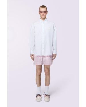 Fiorucci Gingham Logo Shorts - White