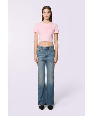 Fiorucci Cupid Graphic Crop T-Shirt - Pink