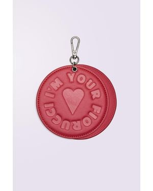 Fiorucci Faux Leather Mirror Keychain - Red