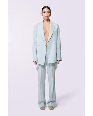 Fiorucci Embroidered Suspender Trousers - Blue