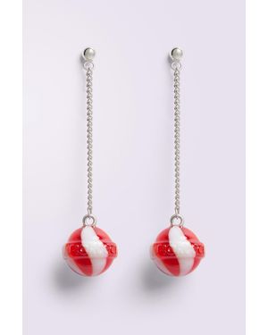 Fiorucci Lollipop Drop Earrings Multi - Red