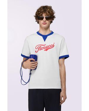 Fiorucci Varsity Logo Regular T-Shirt Cream - White
